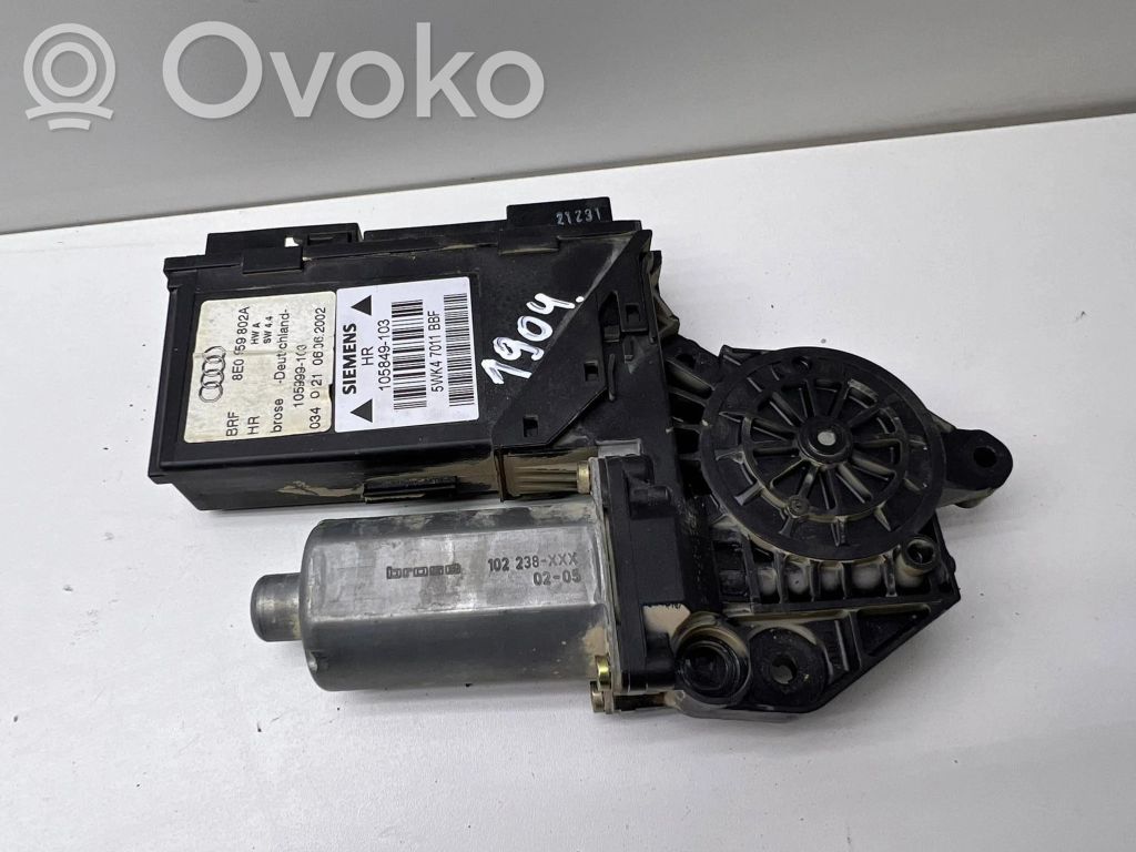 Audi A4 S4 B6 8E 8H Silniczek podnoszenia szyby drzwi tylnych 