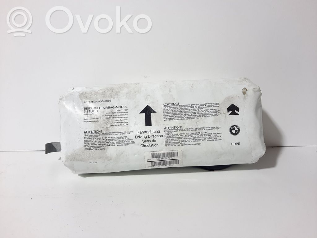 BMW 3 E46 Pasažiera drošības spilvens 