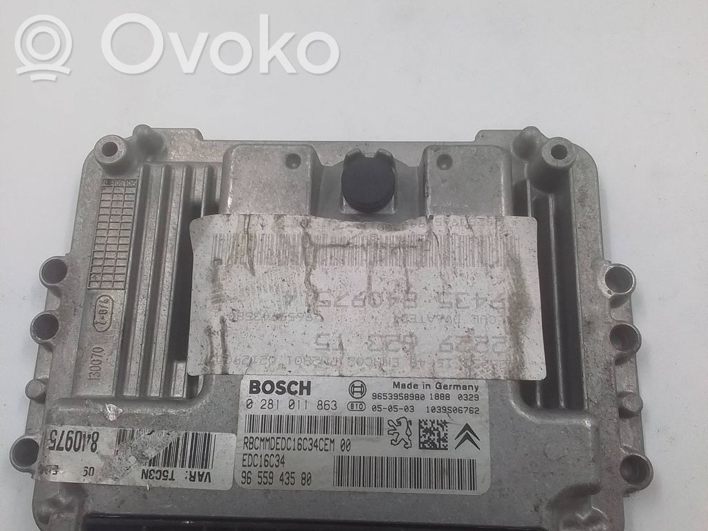 Engine control unit/module   9653958980,9655943580,0281011863