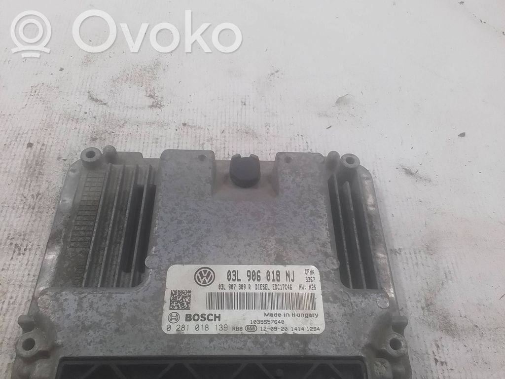 Engine control unit/module   03L906018NJ,03L907309R,0281018139