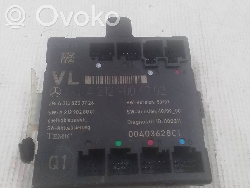Mercedes-Benz E W212 Door control unit/module 