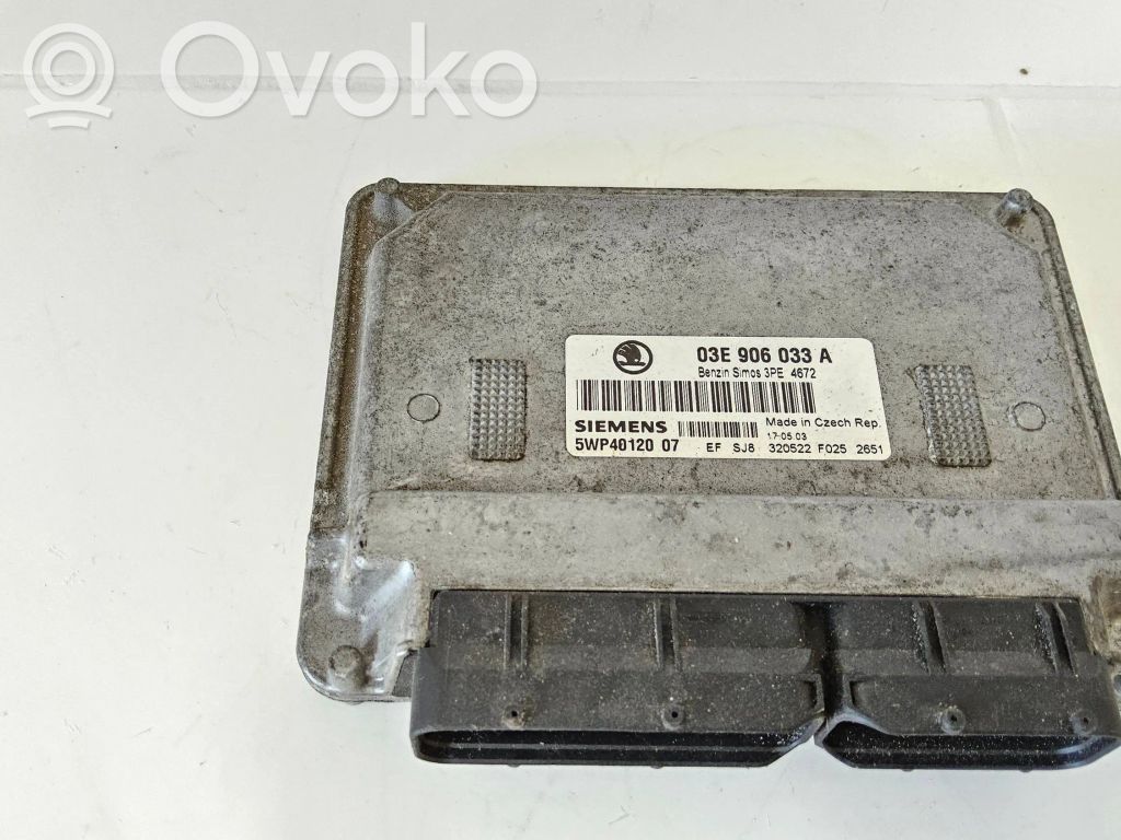 Engine control unit/module   03E906033A,5WP4012007,3PE4672