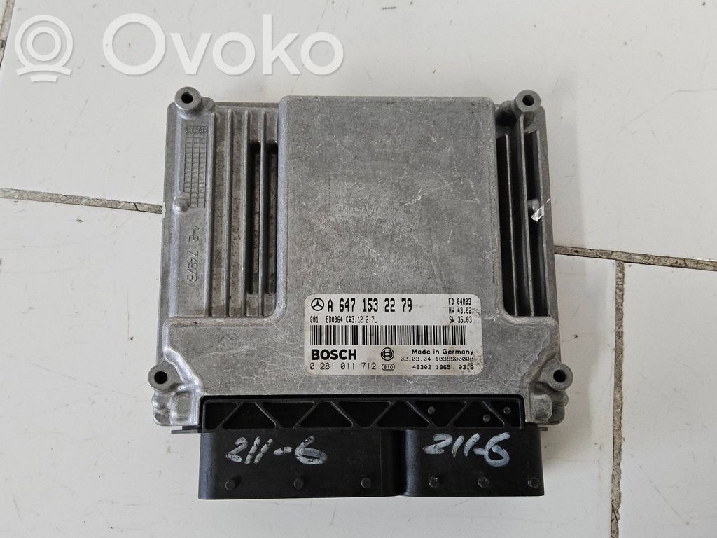 Mercedes-Benz E W211 Engine ECU kit and lock set 