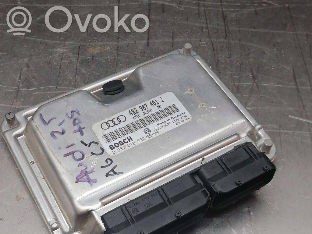 Engine control unit/module   4B2907401J,0281010822
