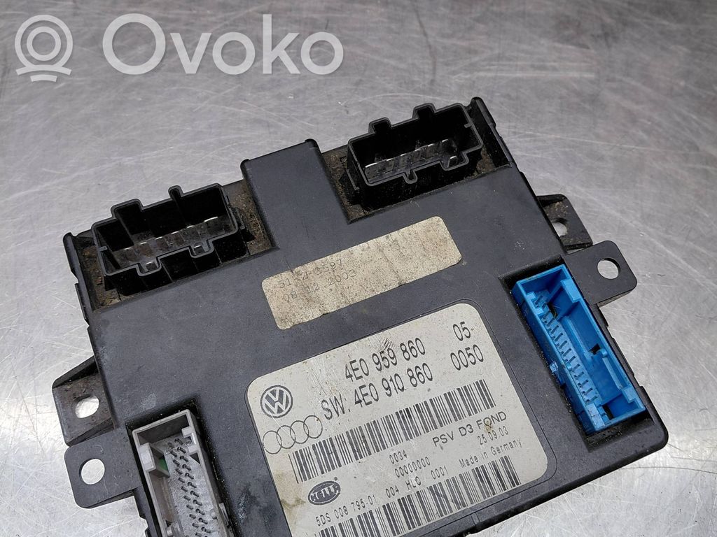 Audi A8 S8 D3 4E Sėdynės valdymo blokas 