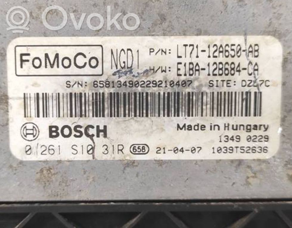 Engine control unit/module ECU   0261S1031R,LT7112A650AB,E1BA12B684CA