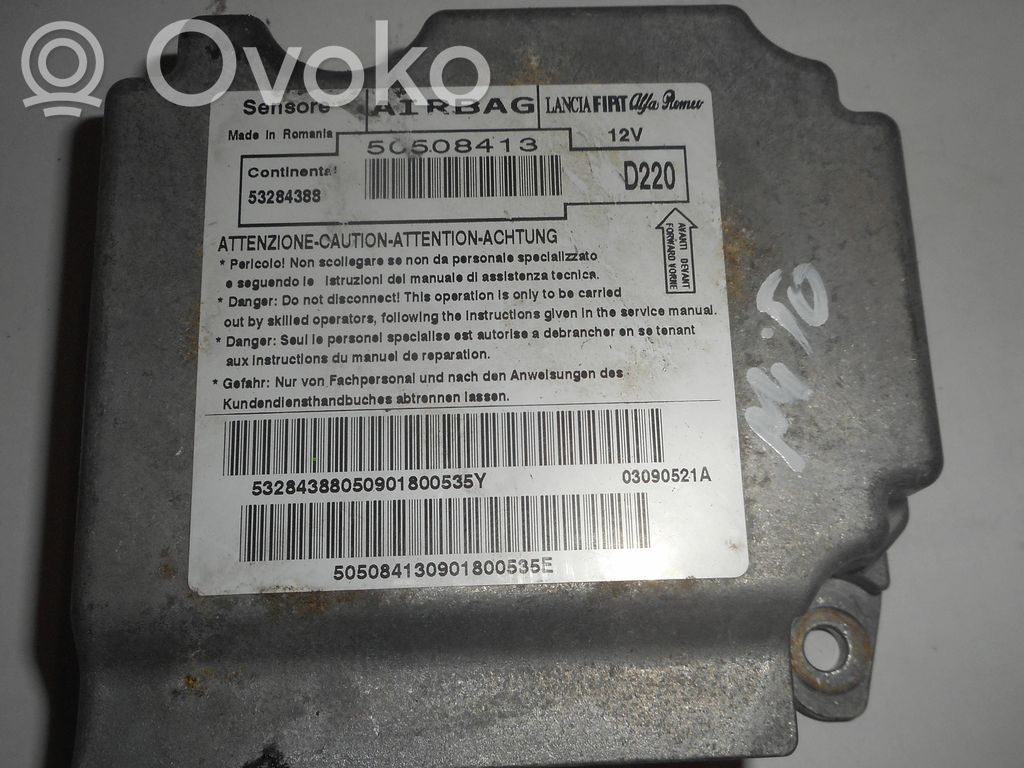 Alfa Romeo Mito Turvatyynyn ohjainlaite/moduuli 