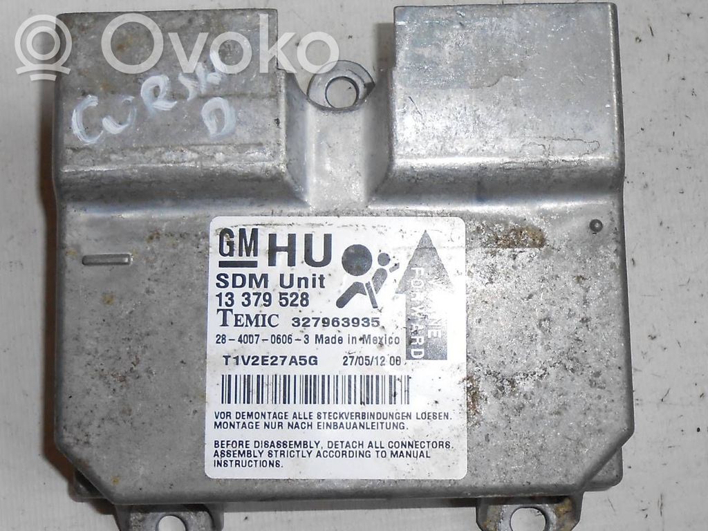 Opel Corsa D Module de contrôle airbag 