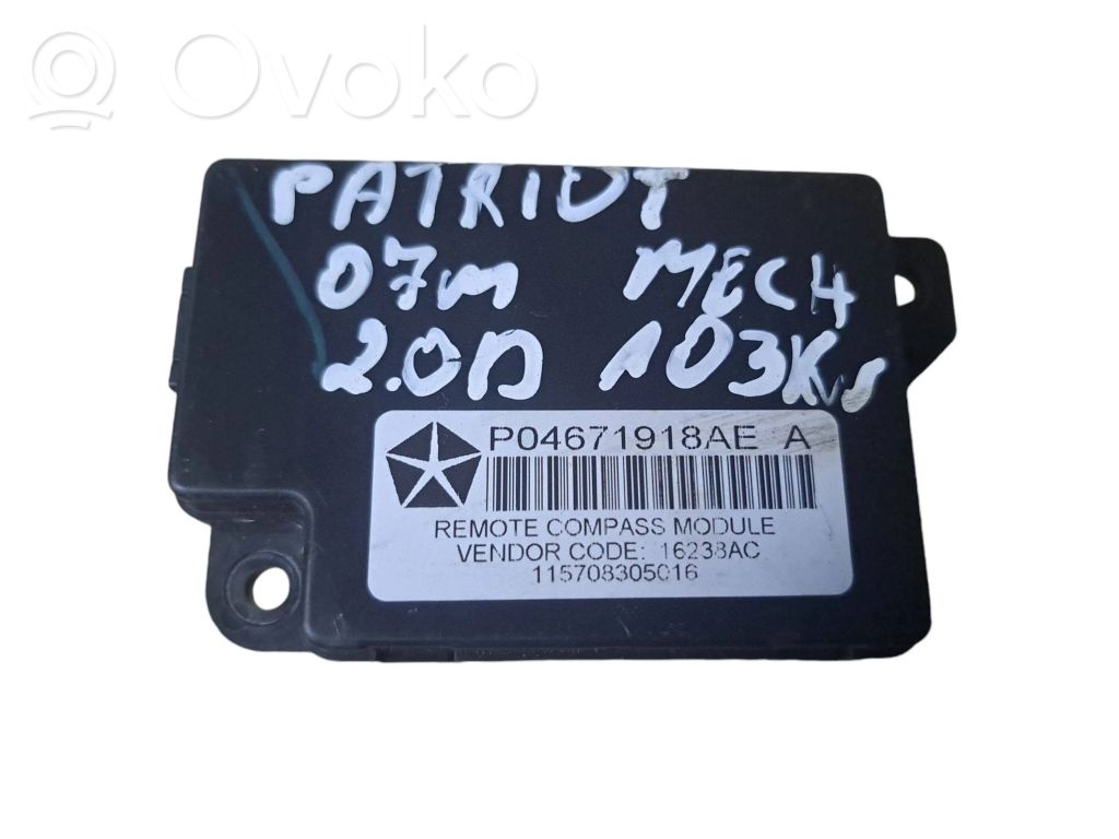 Jeep Patriot Other control units/modules 