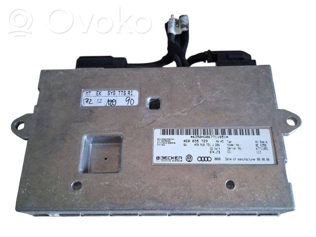MMI control unit   4E0035729,4F0910731J