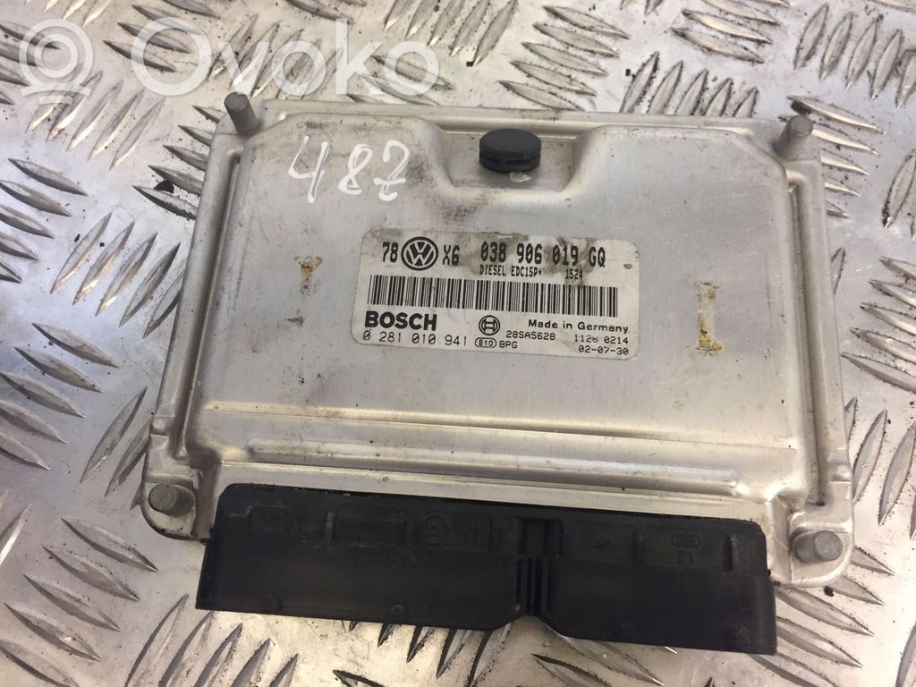 Engine control unit/module   038906019GQ,487
