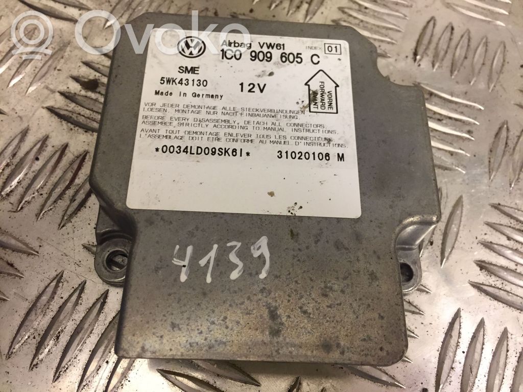 Sterownik / Moduł Airbag   1C0909605C,4139
