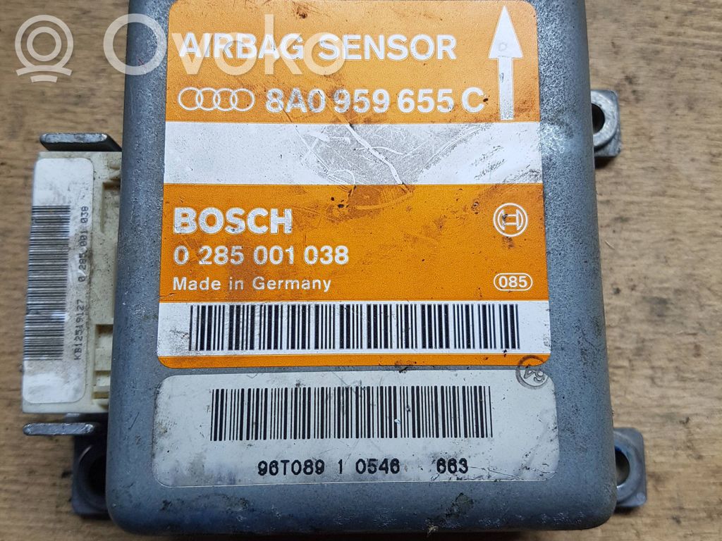 Airbag control unit/module   8A0959655C,0285001038,96T08910546