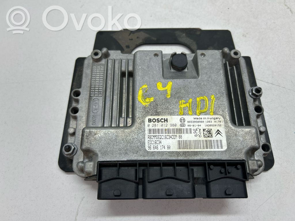 Engine control unit/module   9664617480,9653958980,0281012980