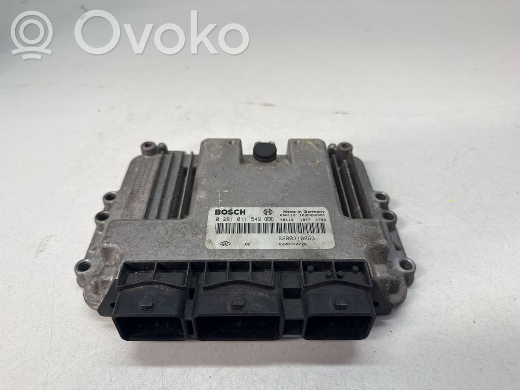 Engine control unit/module   0281011549,8200310863,8200370779