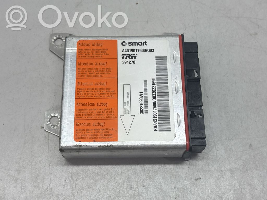 Smart ForTwo II Sterownik / Moduł Airbag 