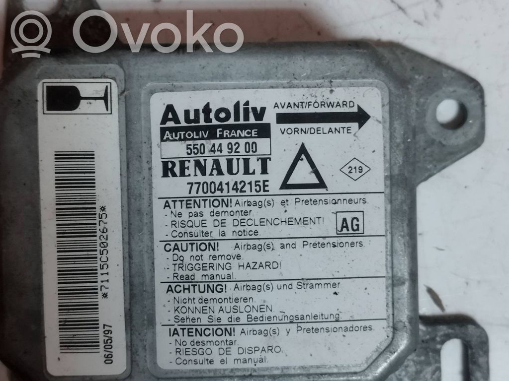 Renault Laguna I Airbag control unit/module 