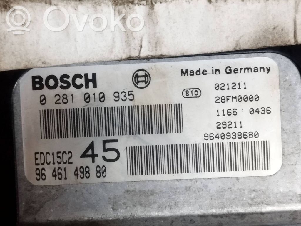 Peugeot 607 Engine control unit/module 