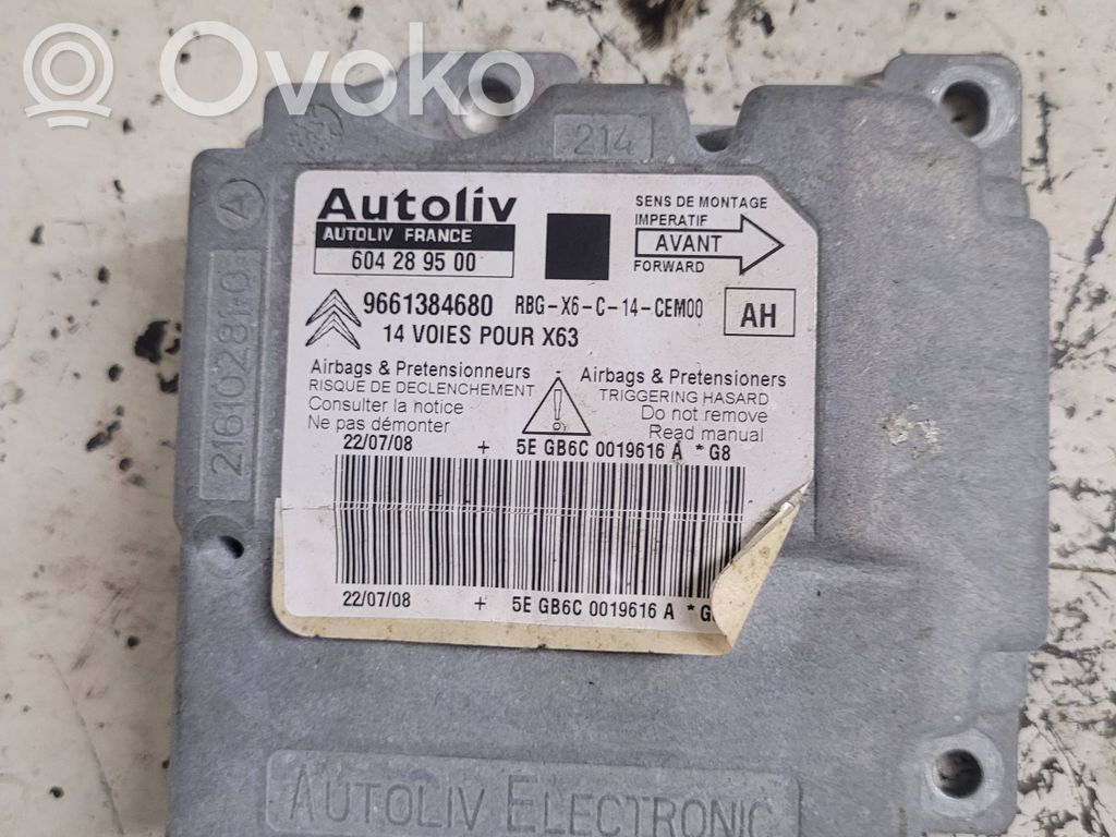 Citroen C6 Airbag control unit/module 