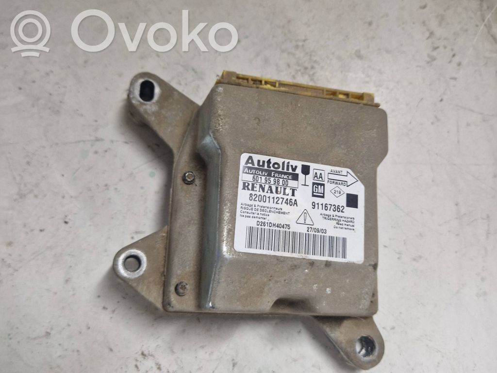 Renault Trafic II (X83) Airbag control unit/module 