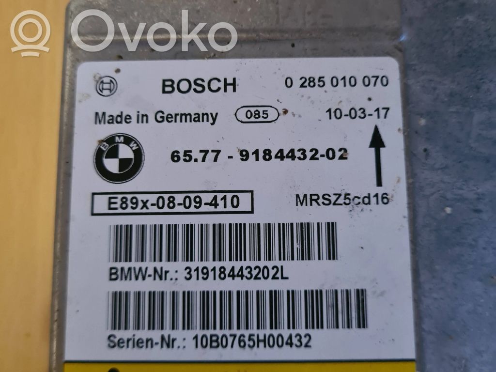 Sterownik / Moduł Airbag   9184432,31918443202L,MRSZ5C016,0285010070,65779184432,6577918443202