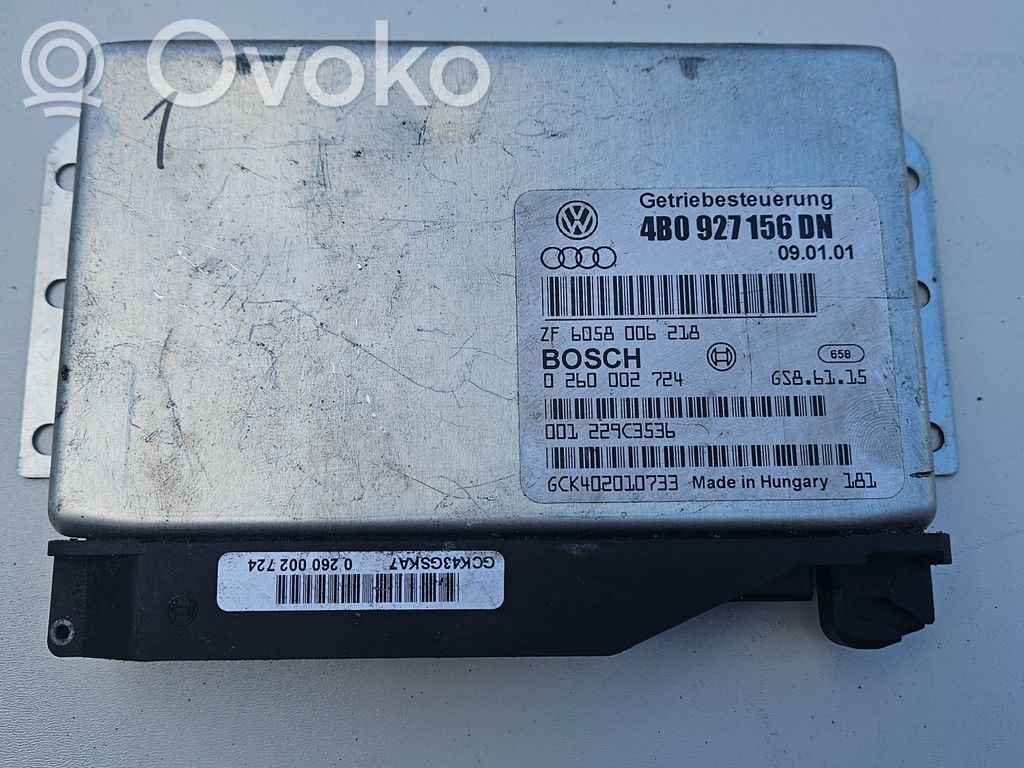 Gearbox control unit/module   4B0927156DN,0260002724,6058006218