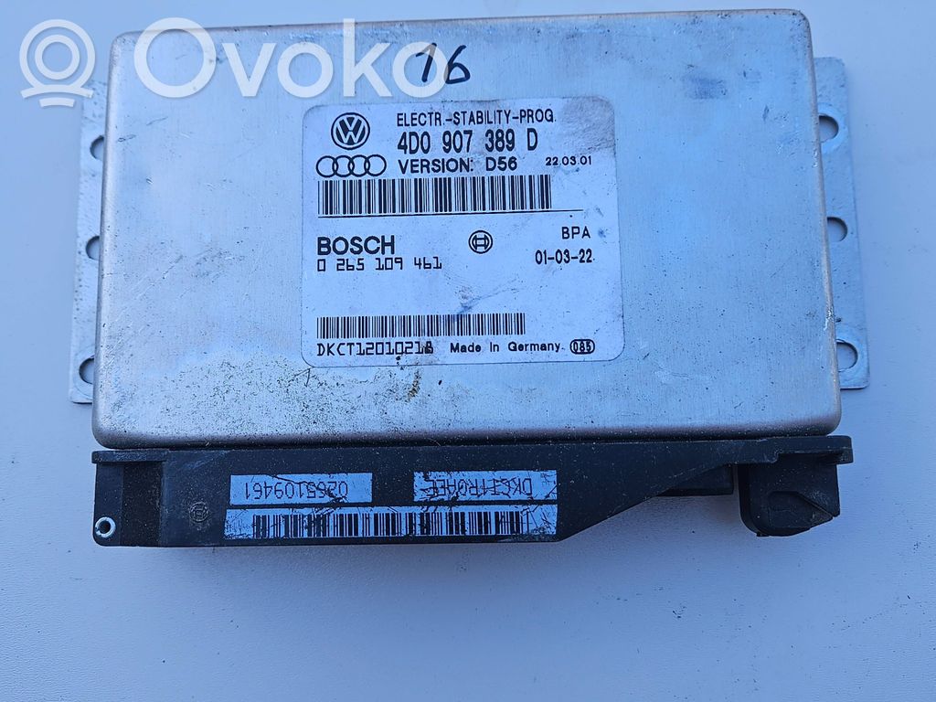 Audi A6 S6 C5 4B ESP (stabilitātes sistēmas) vadības bloks 