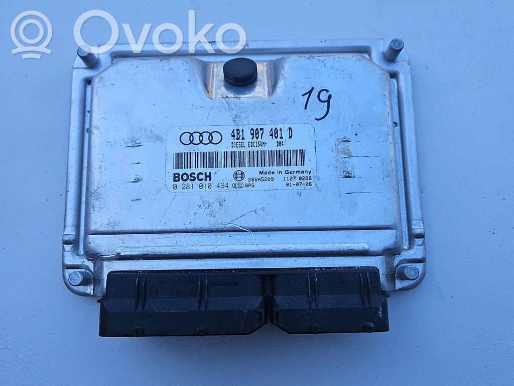 Engine control unit/module   4B1907401D,28SA5209,0281010494