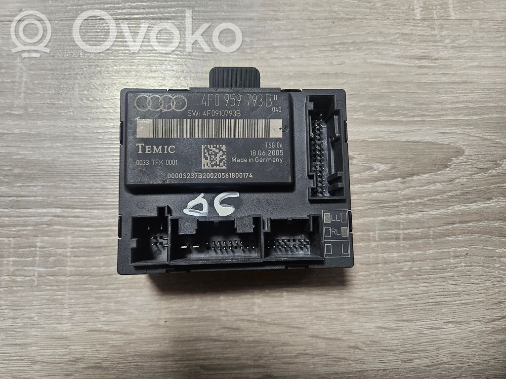 Audi A6 S6 C6 4F Door control unit/module 
