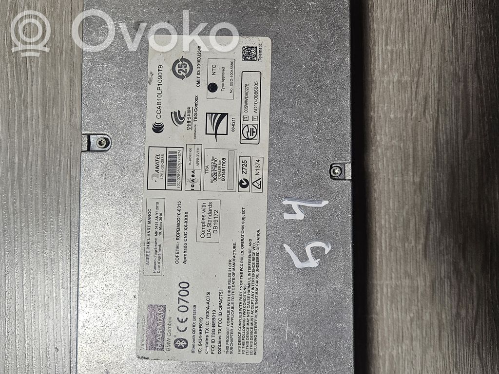 BMW 5 F10 F11 Moduł / Sterownik Bluetooth 
