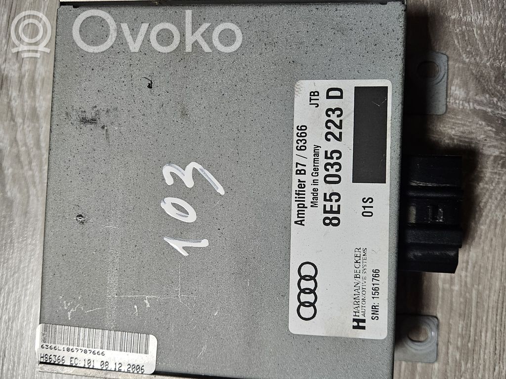 Audi A4 S4 B6 8E 8H Sound amplifier 