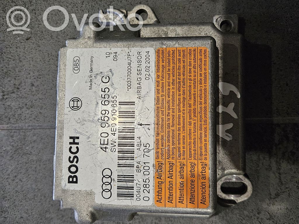Audi A8 S8 D3 4E Airbag control unit/module 