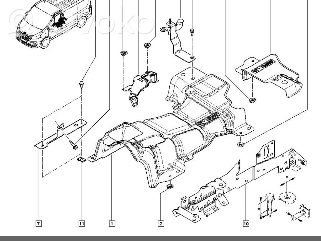 Opel Vivaro Cita veida apakšas detaļa 