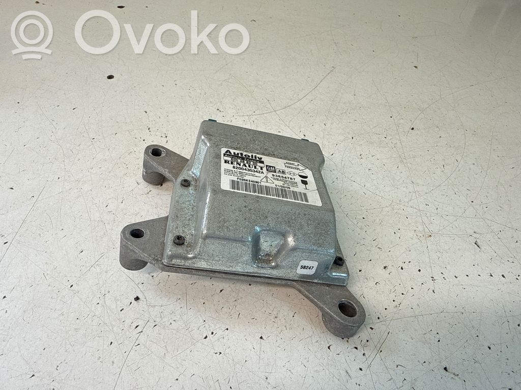Opel Vivaro Unitate/modul de comandă airbaguri 