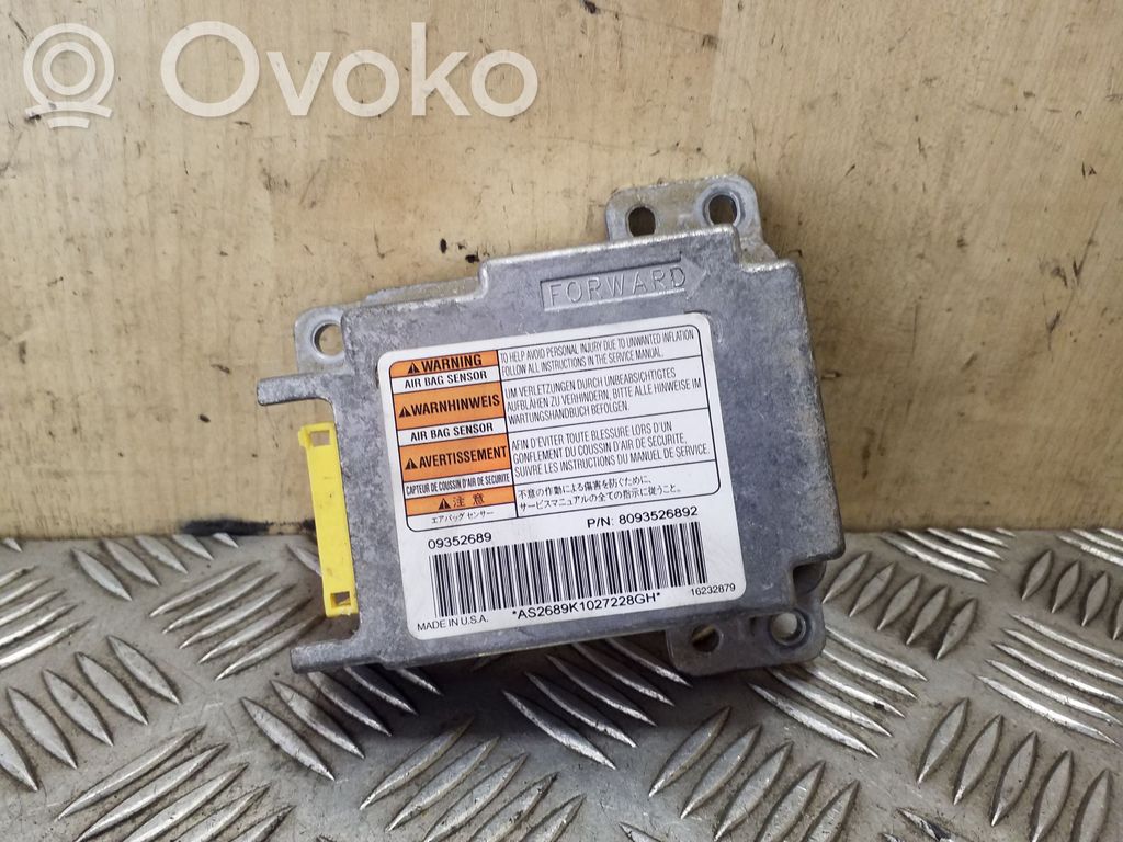 Module de contrôle airbag   8093526892,09352689