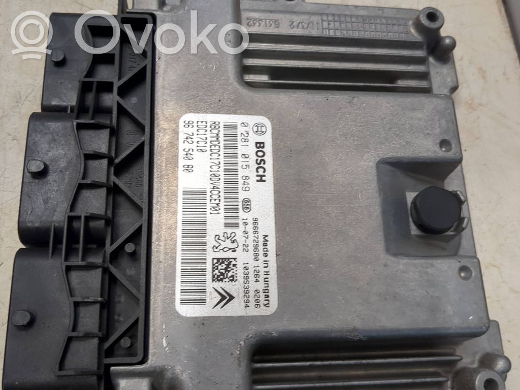 Engine control unit/module   9666729680,9674254080,0281015849