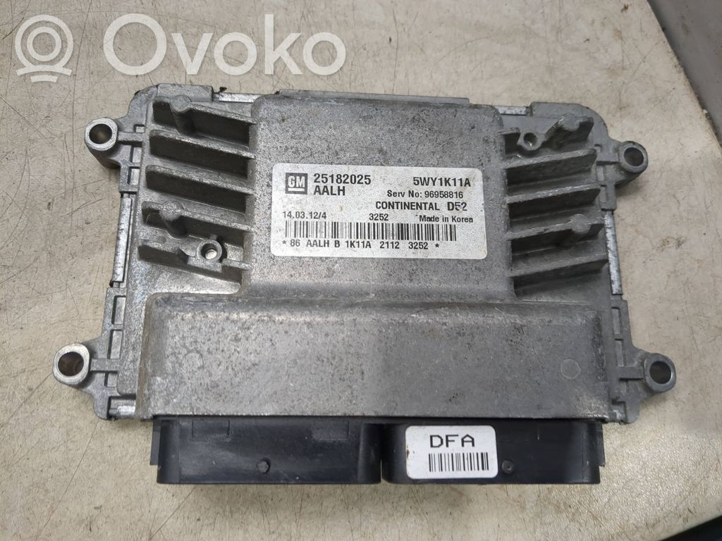 Engine control unit/module   25182025,5WY1K11A,96958816