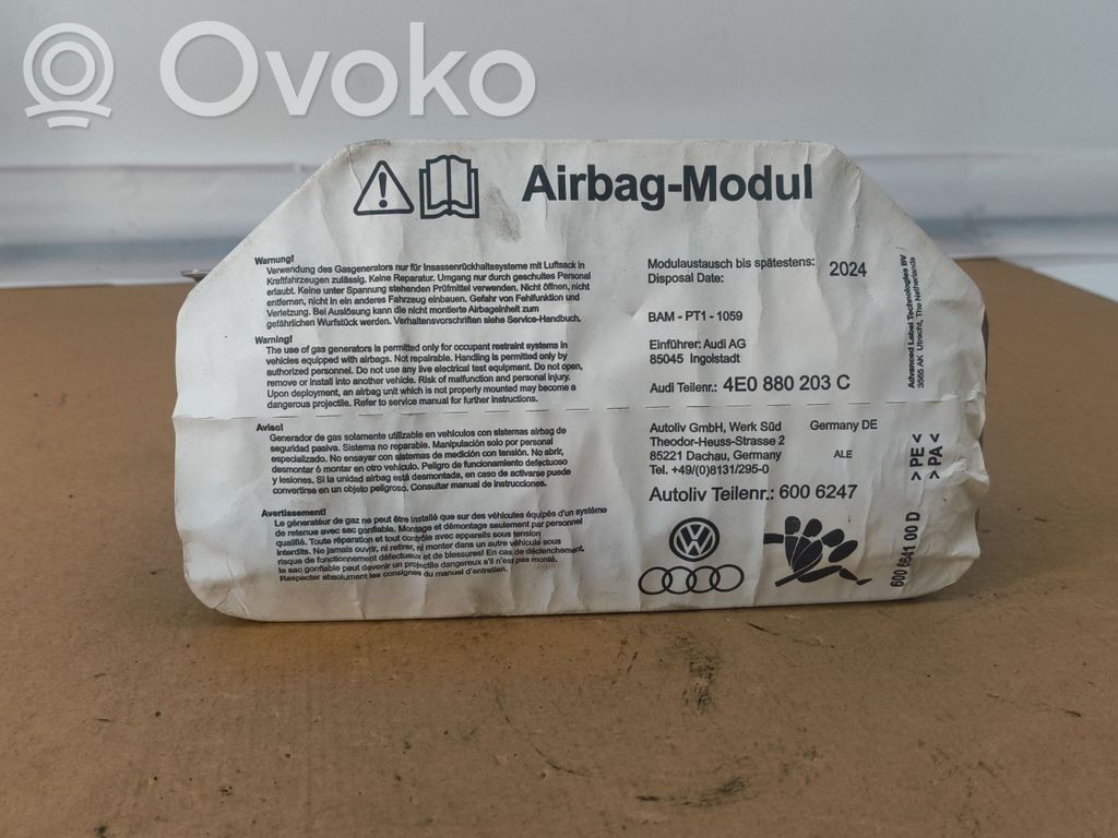 Audi A8 S8 D3 4E Passenger airbag 