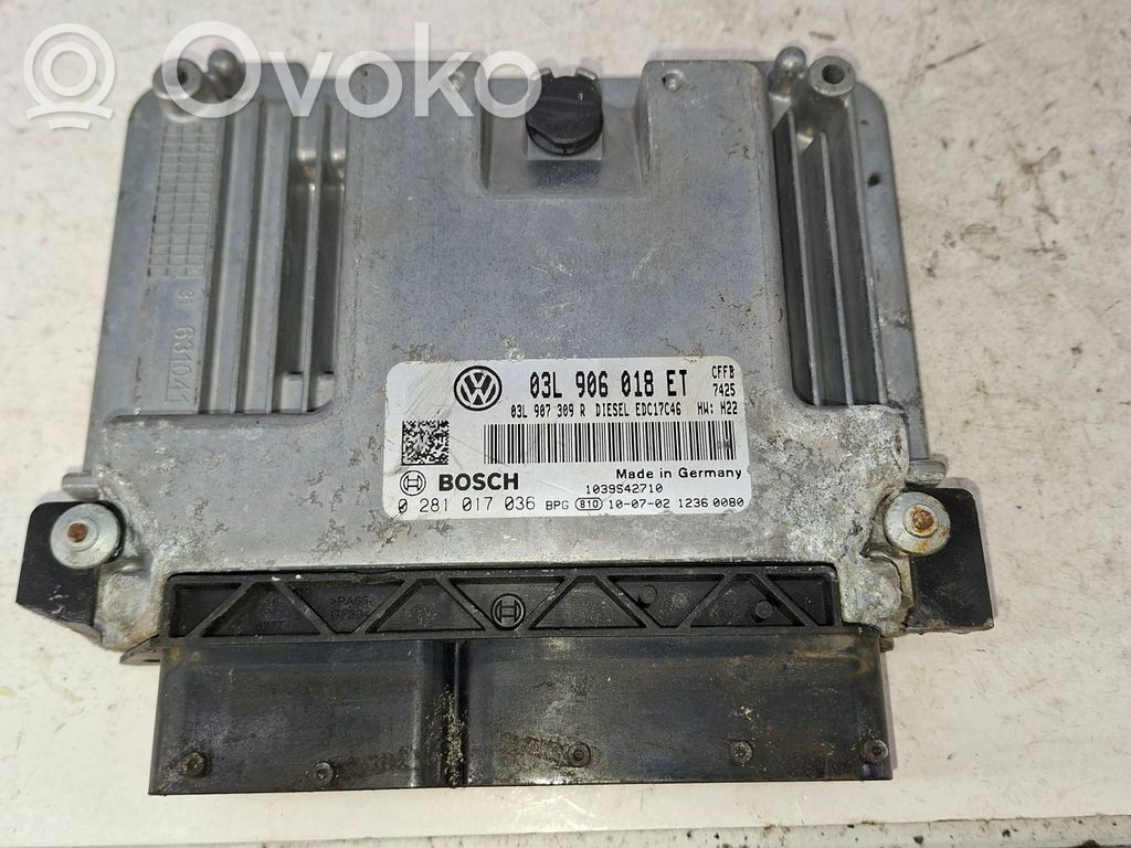 Engine control unit/module   03L906018ET,0281017036,03L907309R
