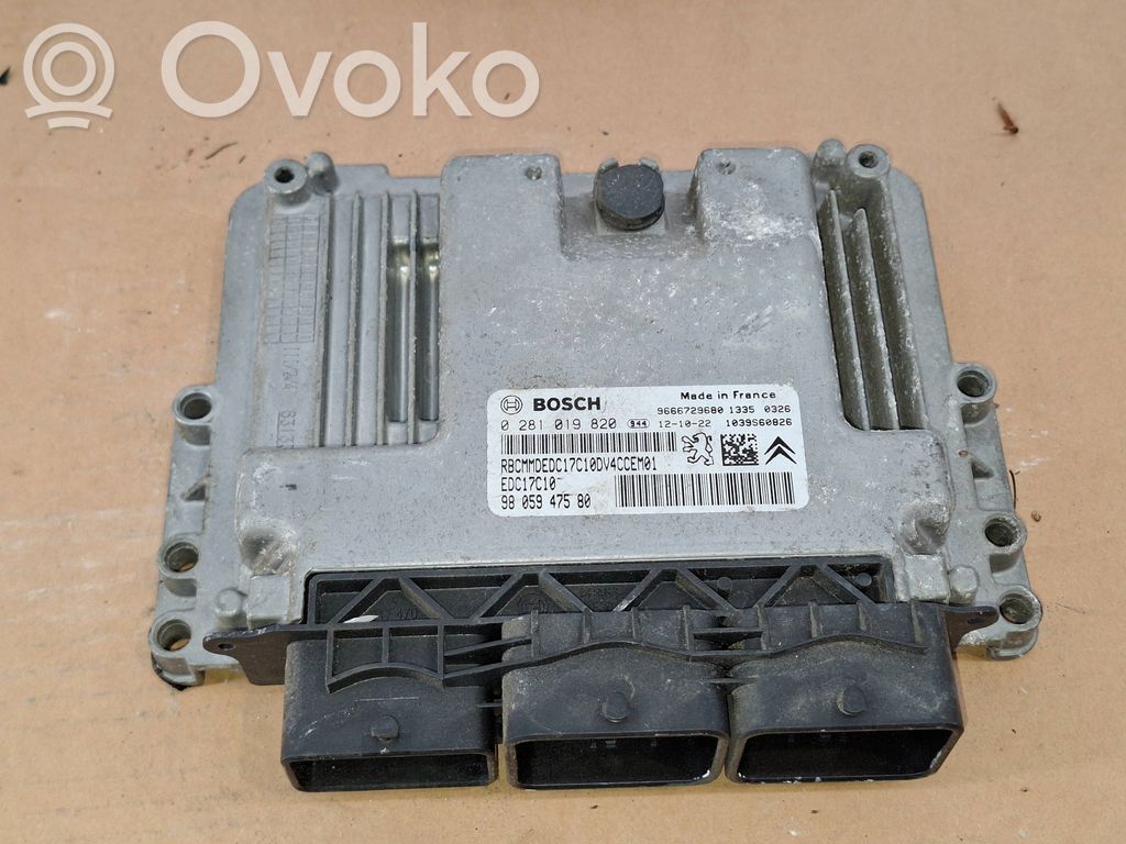 Peugeot 208 I Engine control unit/module 