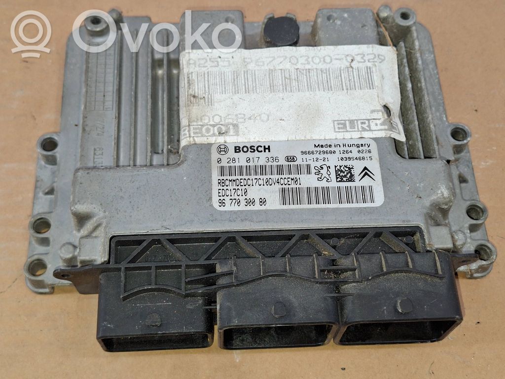Engine control unit/module   9666729680,9677030080,0281017336