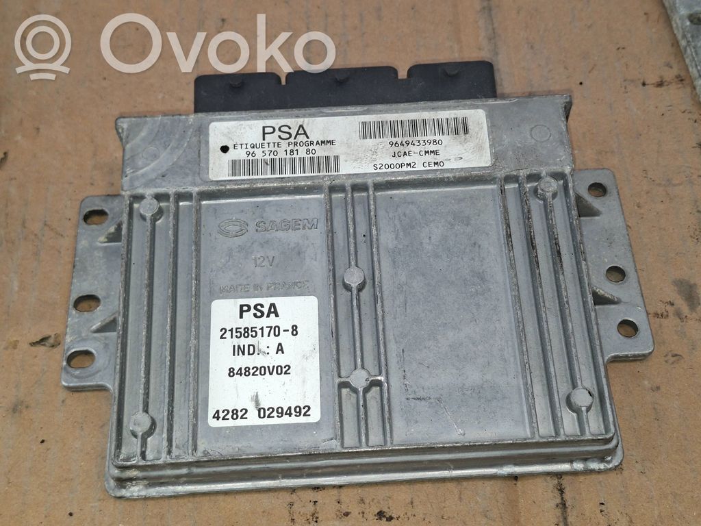 Unidad de control/módulo del motor   9657018180,9649433980,S2000PM2