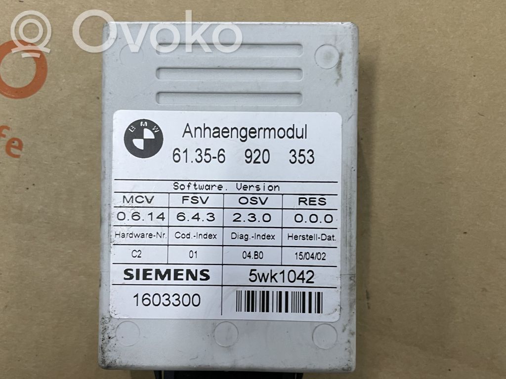 BMW 7 E65 E66 Tow bar trailer control unit/module 