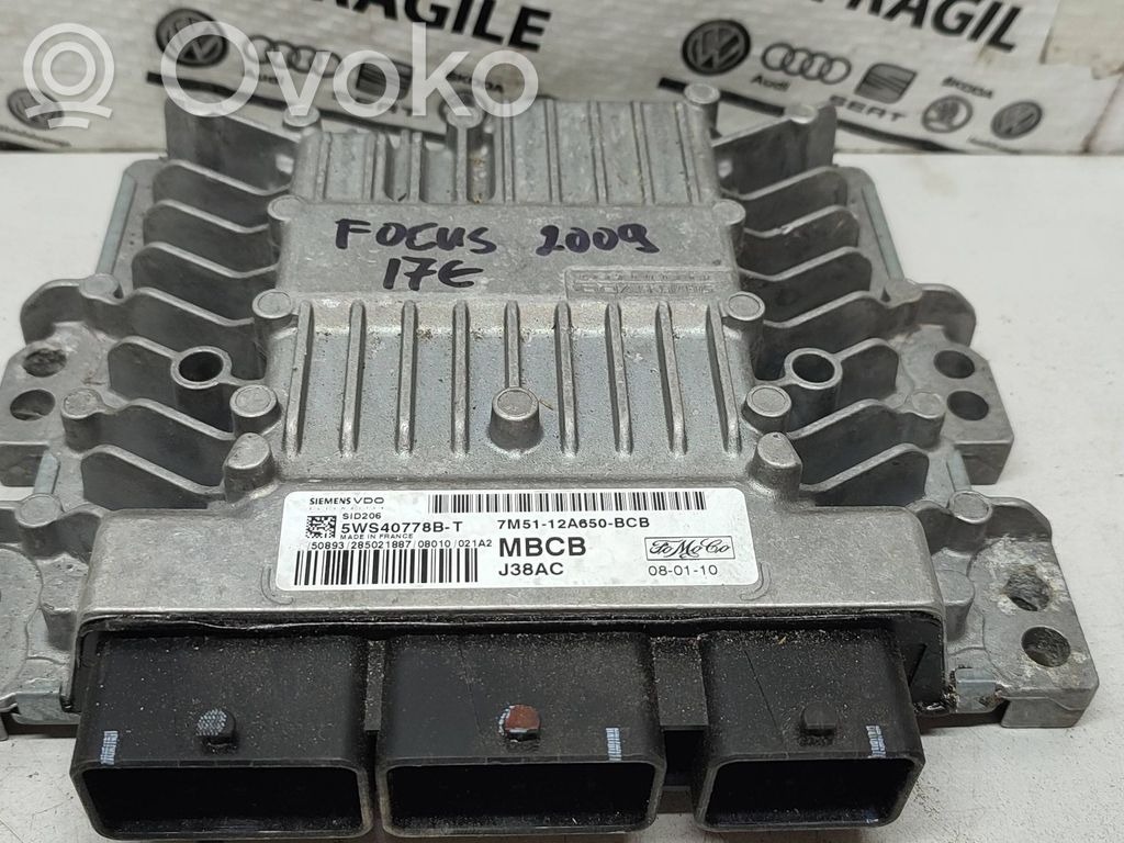 Engine control unit/module   7M5112A650BCB,5WS40778BT,J38AC