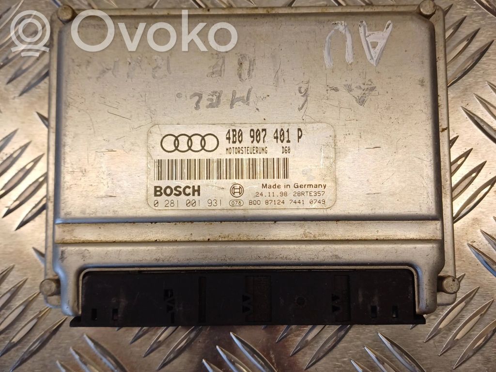 Engine control unit/module   4B0907401P,28RTE357,0281001931