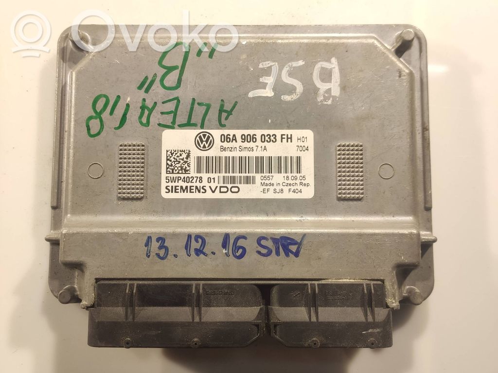 Engine control unit/module   06A906033FH,5WP40278