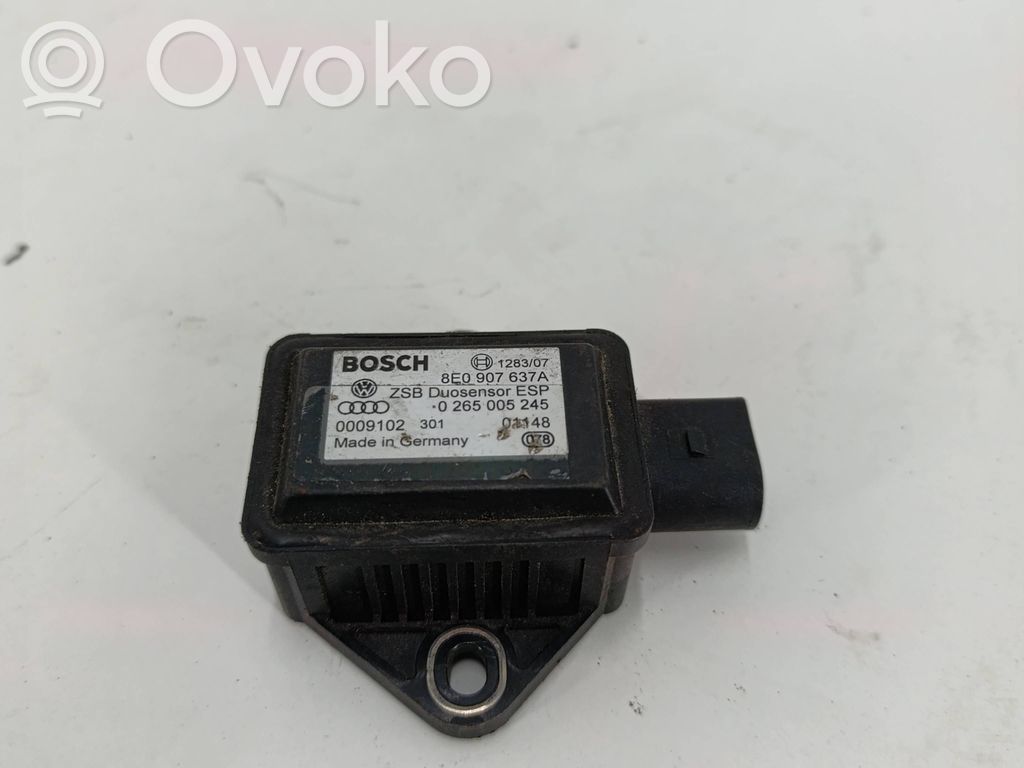ESP acceleration yaw rate sensor   8E0907637A,0265005245,0009102
