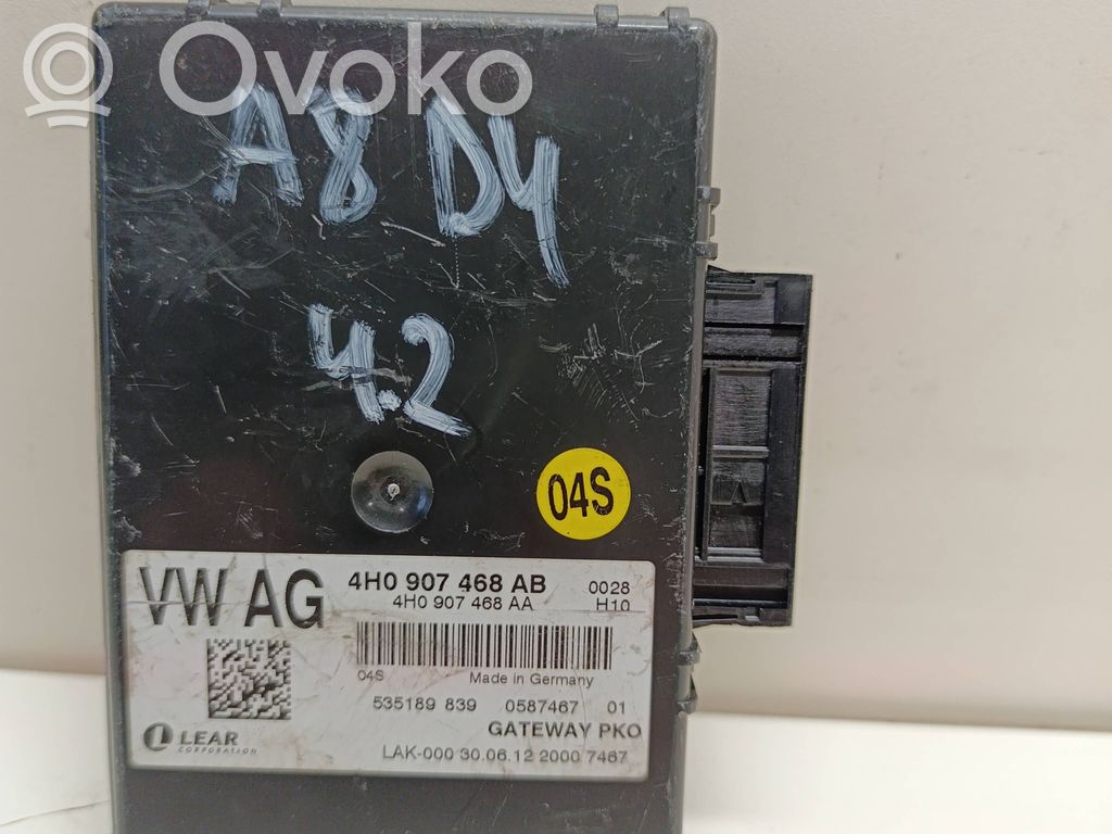 Gateway control module   4H0907468AB,535189839,4H0907468AA