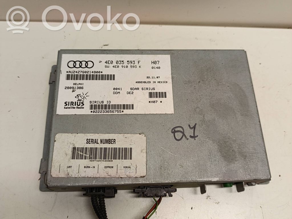 Head unit multimedia control   4E0035593F,28091386
