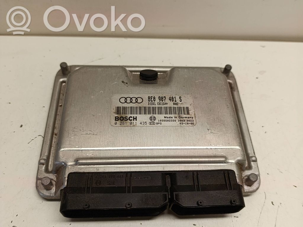 Engine control unit/module   8E0907401S,1039S02339,0281011435